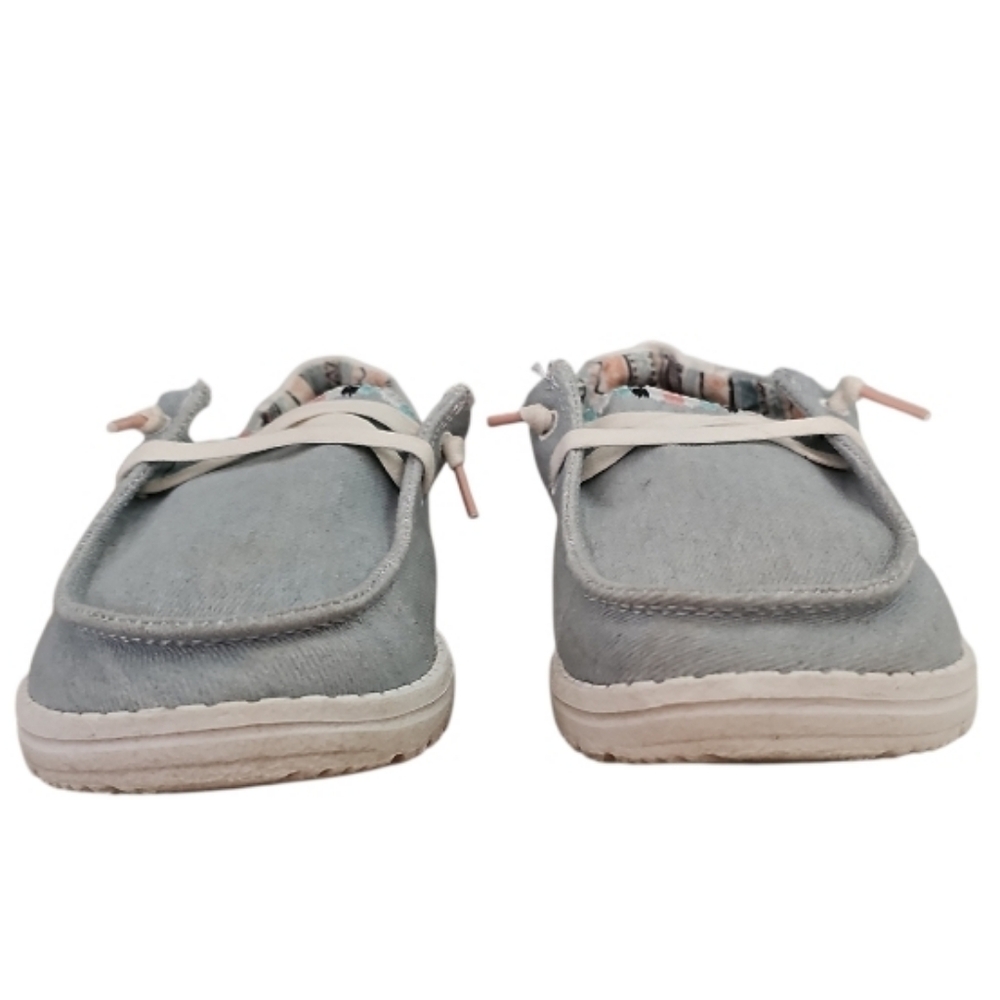 Hey Dude Wendy Boho Light Denim Slip-On Shoes Women’s 7 Casual Comfort Travel - Picture 3 of 13